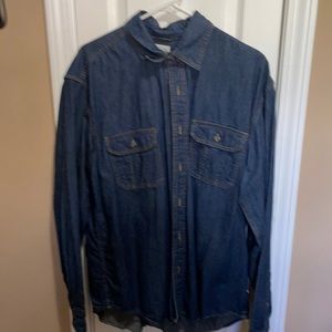 Men’s blue Jean button down shirt